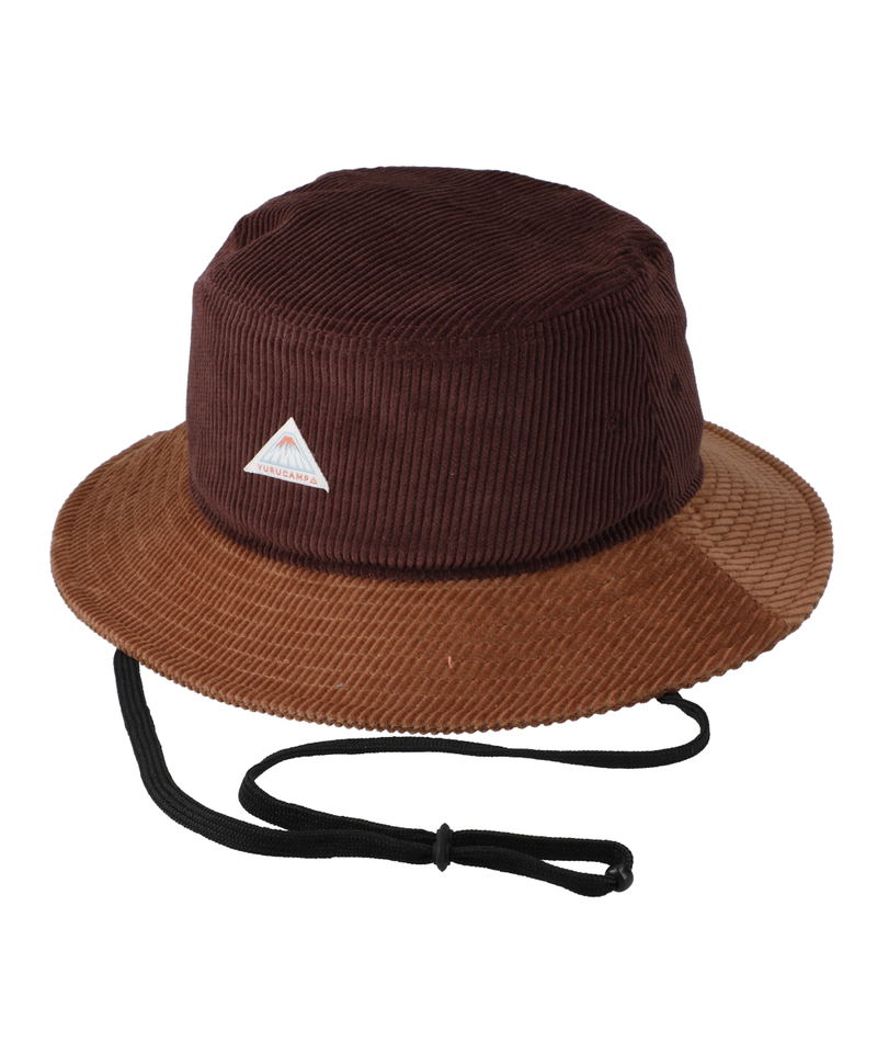Yuru Camp - Corduroy Bucket Hat 91 Dark Brown / Brown image 1