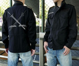 Sword Art Online - Black Swordsman Kirito M-65 Jacket Black (L Size)_