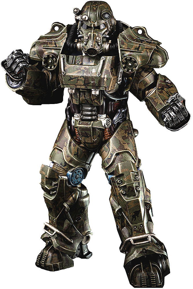 Fallout 1/6 Scale Pre-Painted Action Figure: T-60 Camouflage Power Armor image 1