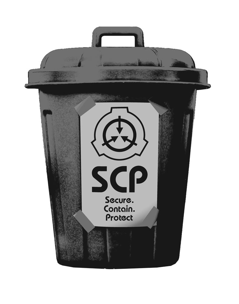 Scp Foundation Garbage Can T-shirt White (L Size) image 2