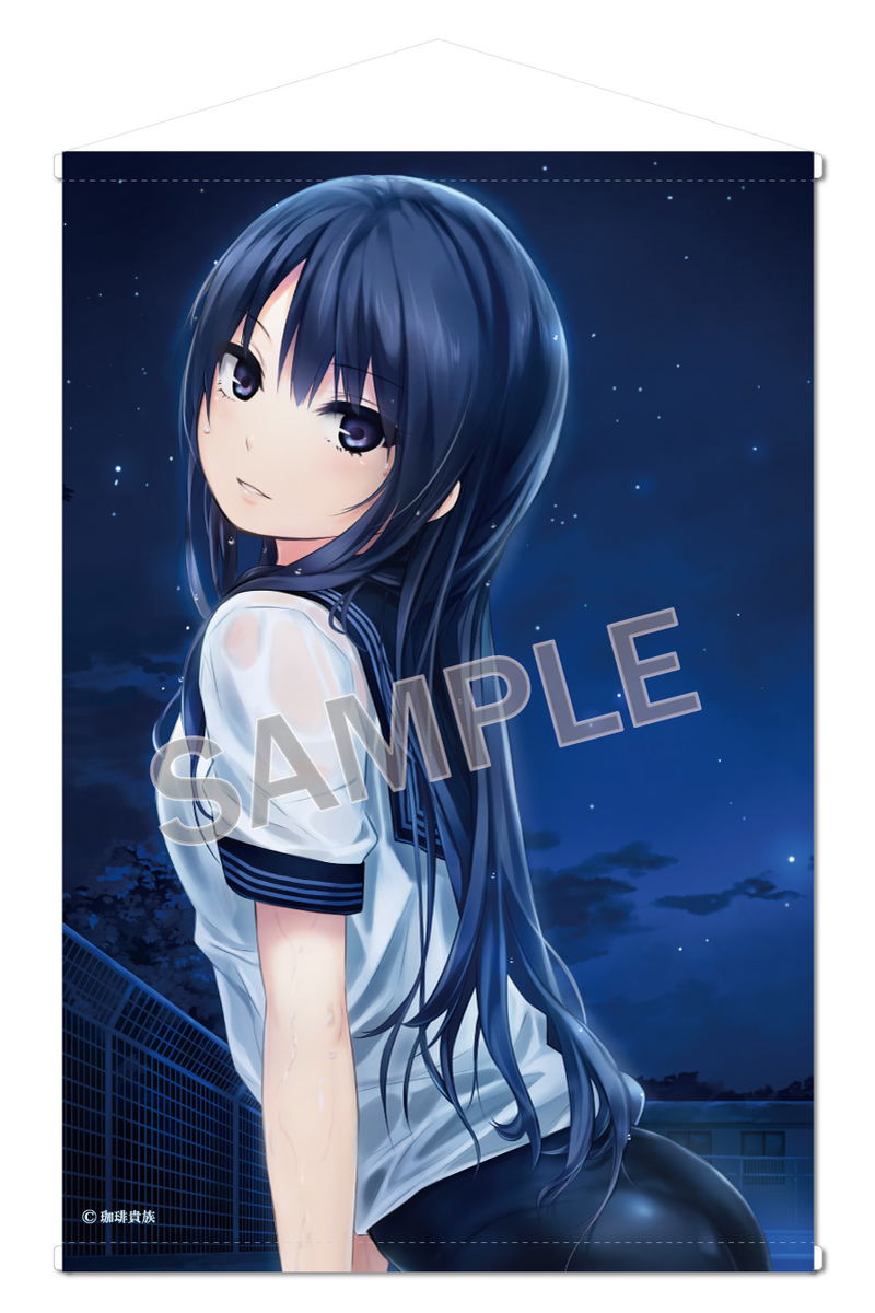 Coffee Kizoku B2 Wall Scroll: Secret Night Shiramine Rika image 1