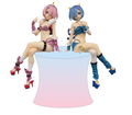 Re:Zero Starting Life in Another World Noodle Stopper Figure: Demon Costume Rem & Ram thumbnail 1