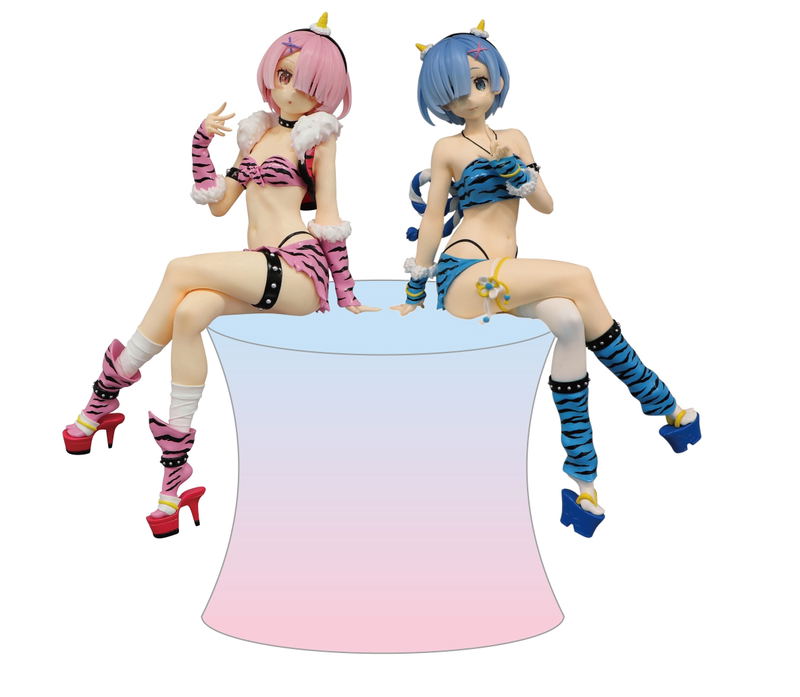 Re:Zero Starting Life in Another World Noodle Stopper Figure: Demon Costume Rem & Ram image 1