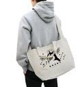 Hamaji - Husky Smile 2way Tote Bag Black And White thumbnail 2