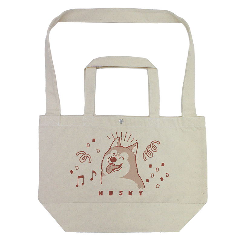 Hamaji - Husky Smile 2way Tote Bag Red And White image 1