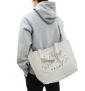 Hamaji - Husky Smile 2way Tote Bag Silver And White thumbnail 2