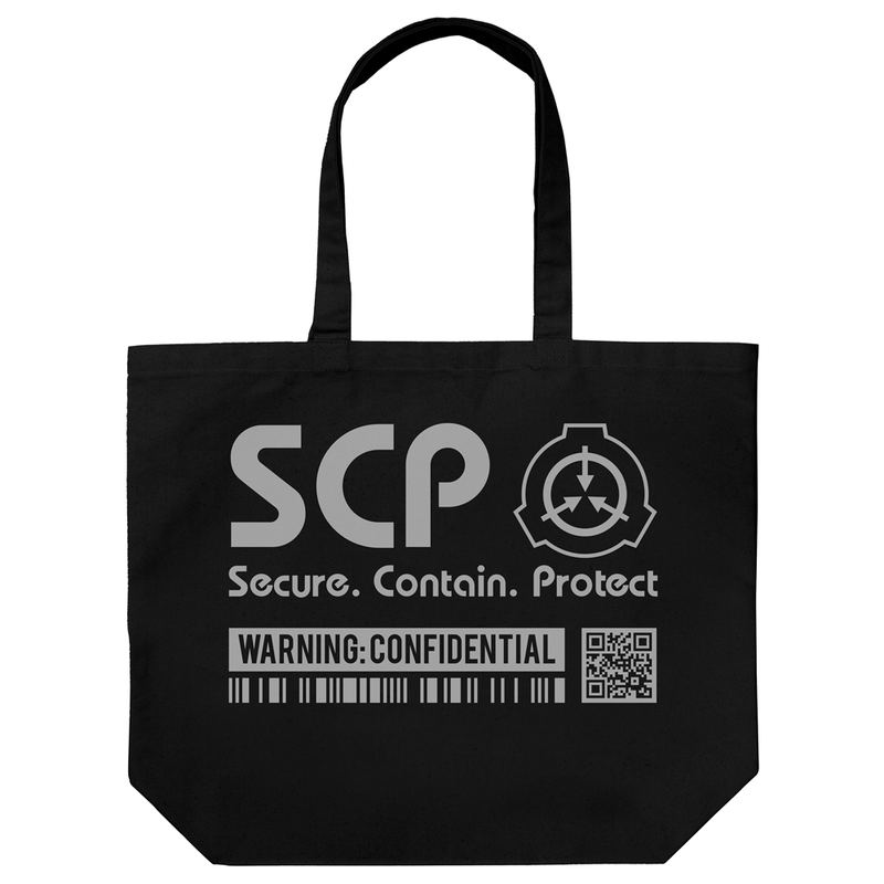 Scp Foundation Large Tote Bag Black image 1