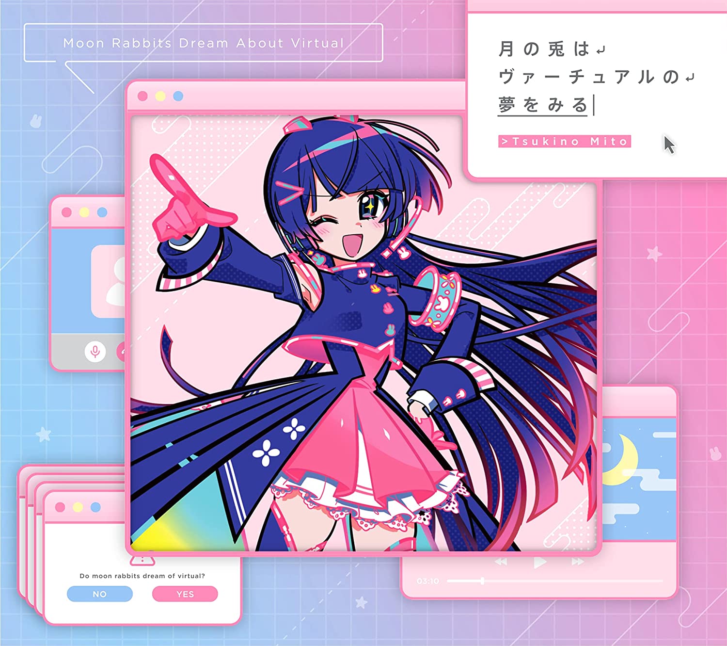 手作り額付き作品　title「静かなる月下の夢ウサギ」 Moon Rabbits Dream About Virtual [w/ Blu-ray, Limited Edition