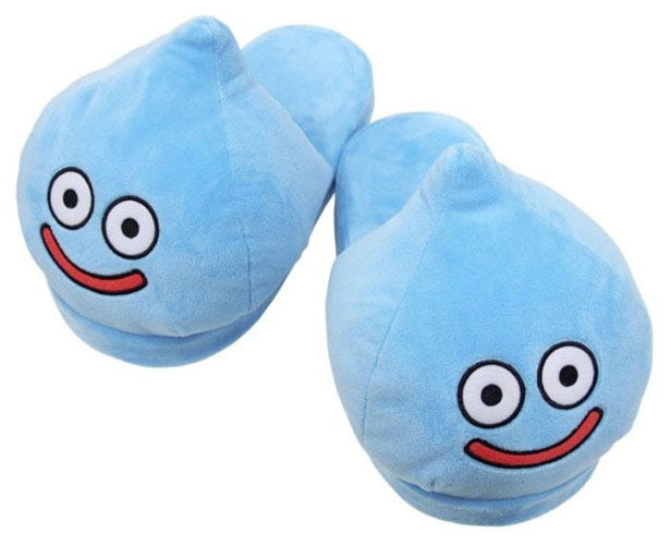 Dragon Quest Smile Slime Plush Slippers - Slime Blue (Re-run) image 1
