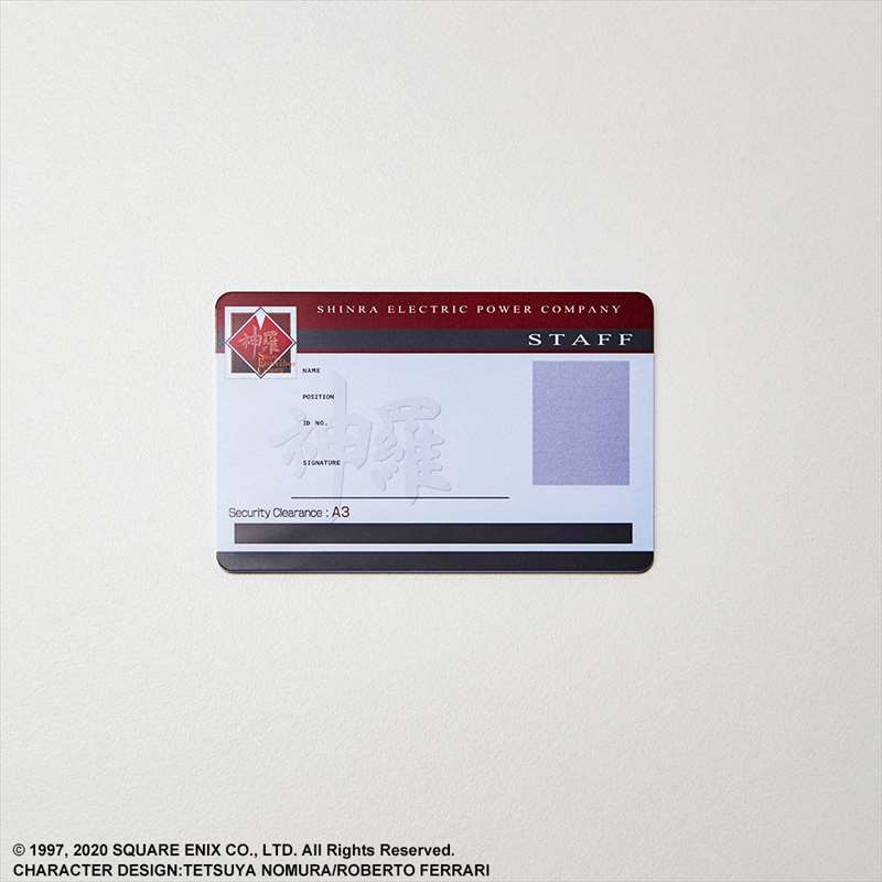 Final Fantasy VII Remake: Shinra Electric Power Company ID Card Case Final Fantasy VII Remake: Shinra Electric Power Company ID Card Case