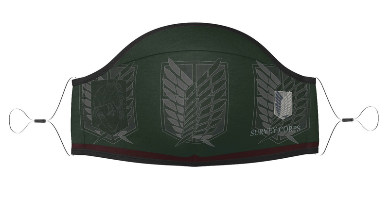 Attack On Titan -Emblem Eren Green x Dark Red- Mask image 1