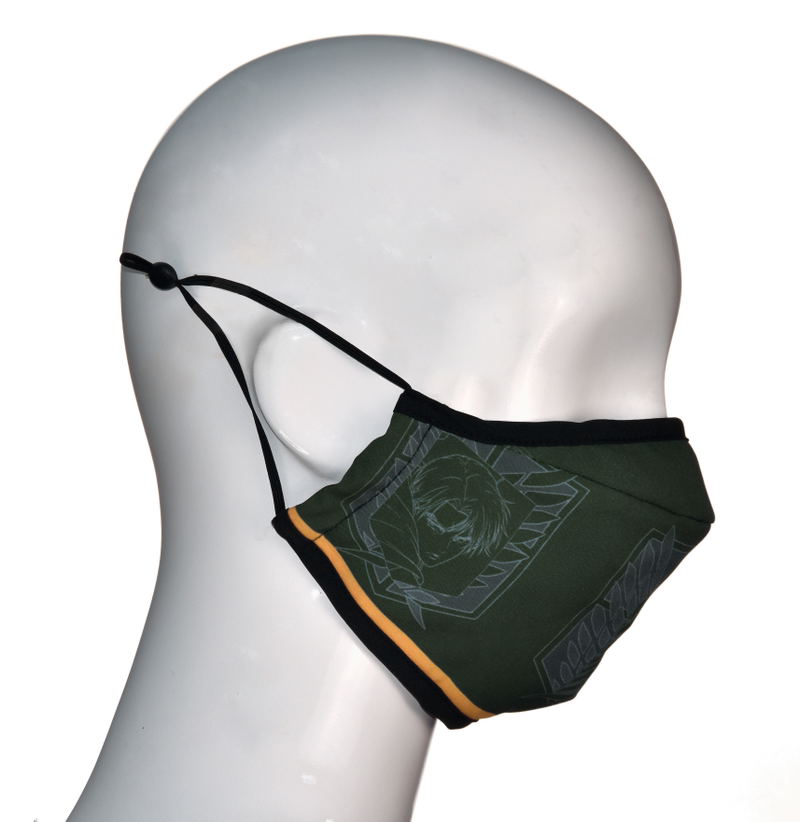 Attack On Titan -Emblem Levi Green x Yellow- Mask image 3