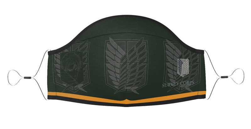 Attack On Titan -Emblem Levi Green x Yellow- Mask image 1