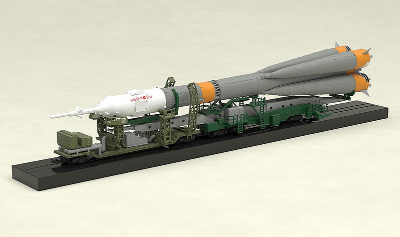 MODEROID 1/150 Scale Plastic Model: Soyuz Rocket & Transport Train (Re-run) image 10
