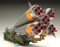 MODEROID 1/150 Scale Plastic Model: Soyuz Rocket & Transport Train (Re-run) thumbnail 2