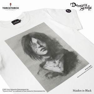 Demon's Souls Torch Torch T-shirt Collection: Maiden in Black Vanilla White (XL Size)_