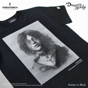 Demon's Souls Torch Torch T-shirt Collection: Maiden in Black Black (M Size)