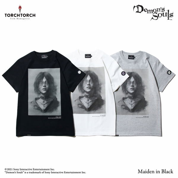 Demon's Souls Torch Torch T-shirt Collection: Maiden in Black Black (XL Size) image 5