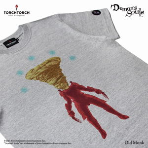 Demon's Souls Torch Torch T-shirt Collection: Yellow Robe Heather Gray (L Size)_