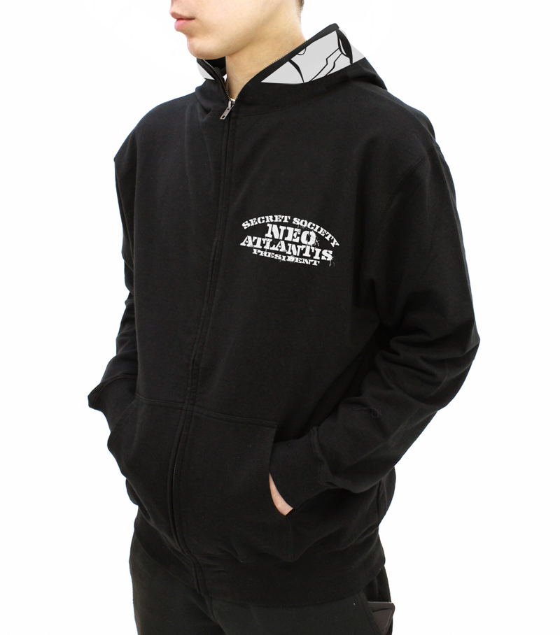Nadia: The Secret Of Blue Water - Gargoyle Full Zip Hoodie Black (XL Size) image 3