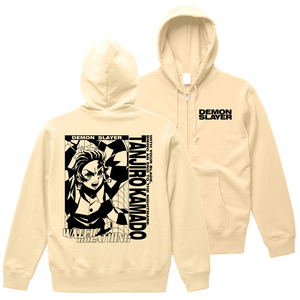 Demon Slayer: Kimetsu No Yaiba - Tanjiro Kamado Zip Hoodie Natural (L Size)_