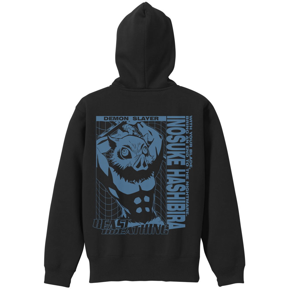 Demon Slayer: Kimetsu No Yaiba - Inosuke Hashibira Zip Hoodie Black (XL ...