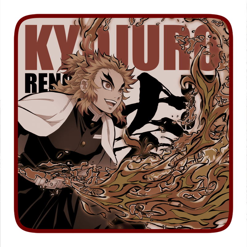Demon Slayer: Kimetsu No Yaiba The Movie Mugen Train - Kyojuro Rengoku Full Color Hand Towel image 1
