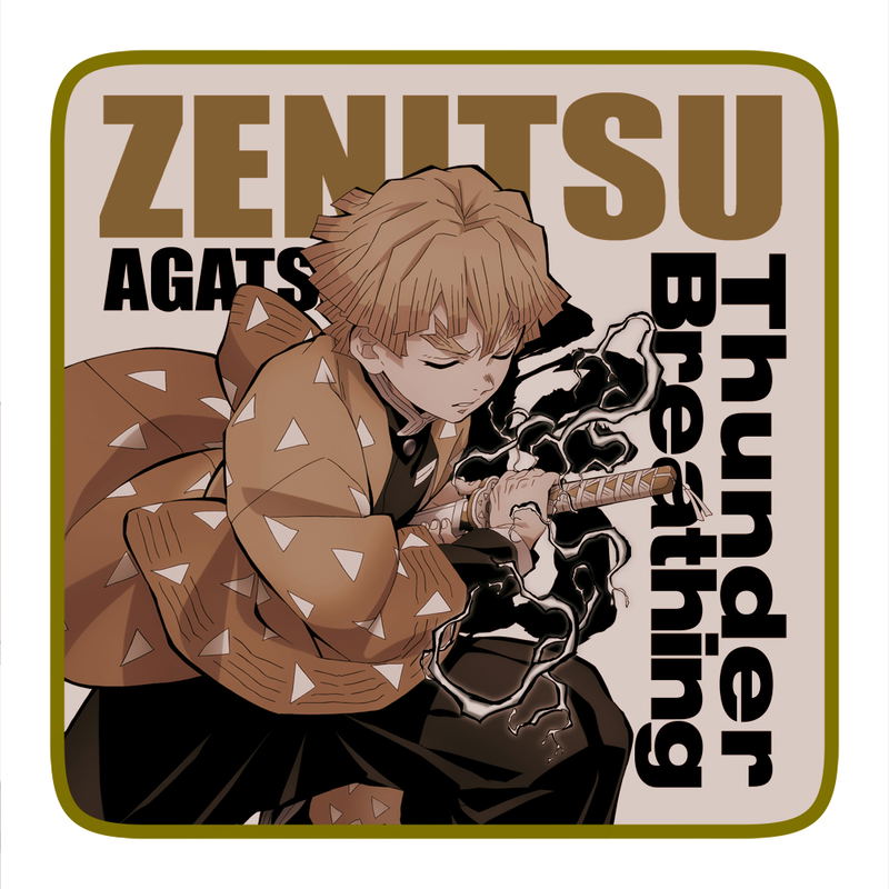 Demon Slayer: Kimetsu No Yaiba The Movie Mugen Train - Zenitsu Agatsuma Full Color Hand Towel image 1