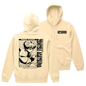 Demon Slayer: Kimetsu No Yaiba - Zenitsu Agatsuma Zip Hoodie Natural (L Size)_