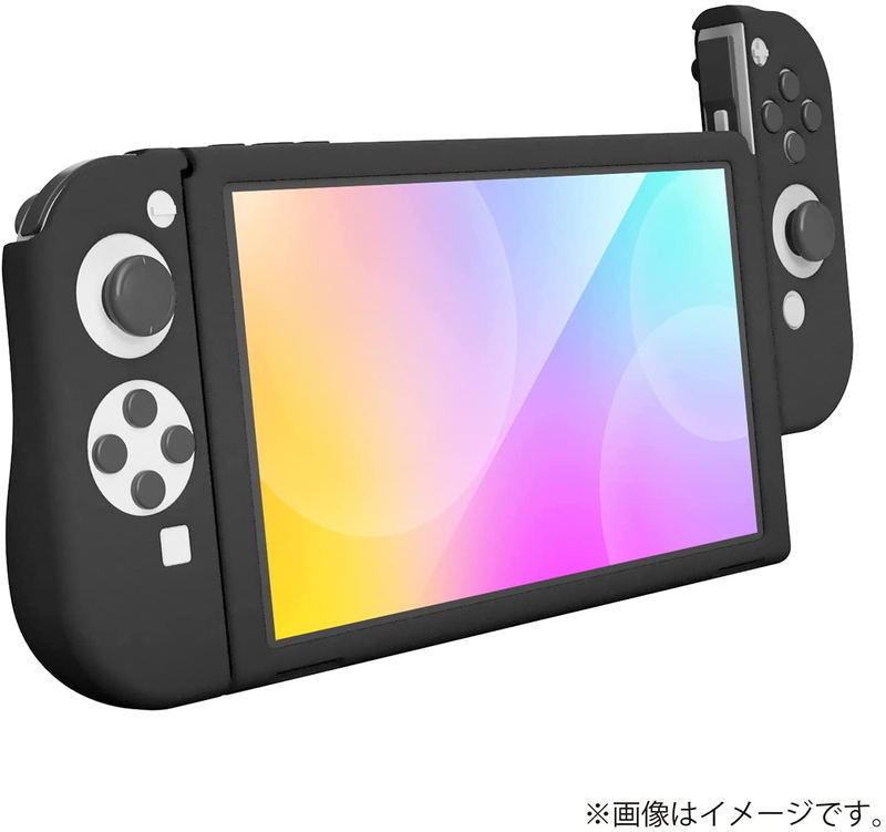 Silicon Grip Cover for Nintendo Switch OLED Model (Black) image 4