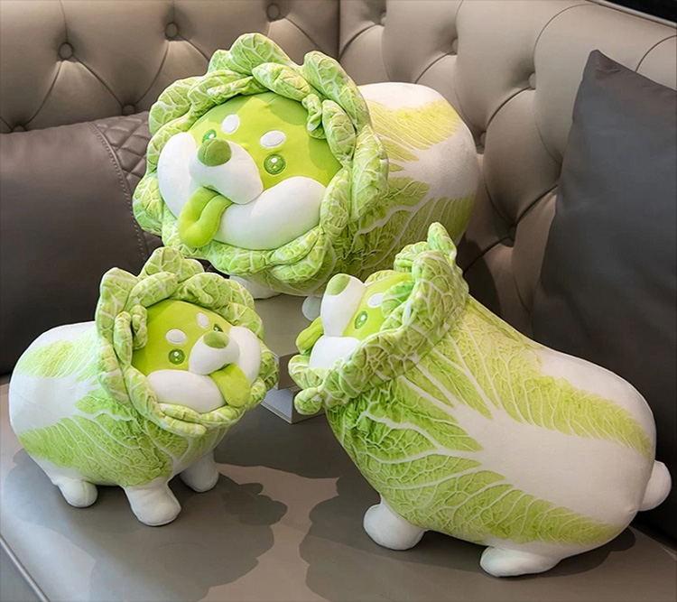 Vegetable Fairy Series Plush: Cabbage Dog 35cm (Re-run) image 4
