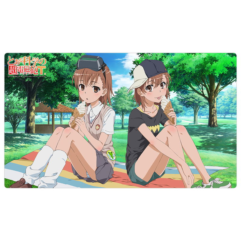 A Certain Scientific Railgun T Rubber Mat: Misaka Mikoto & Misaka Sisters image 1
