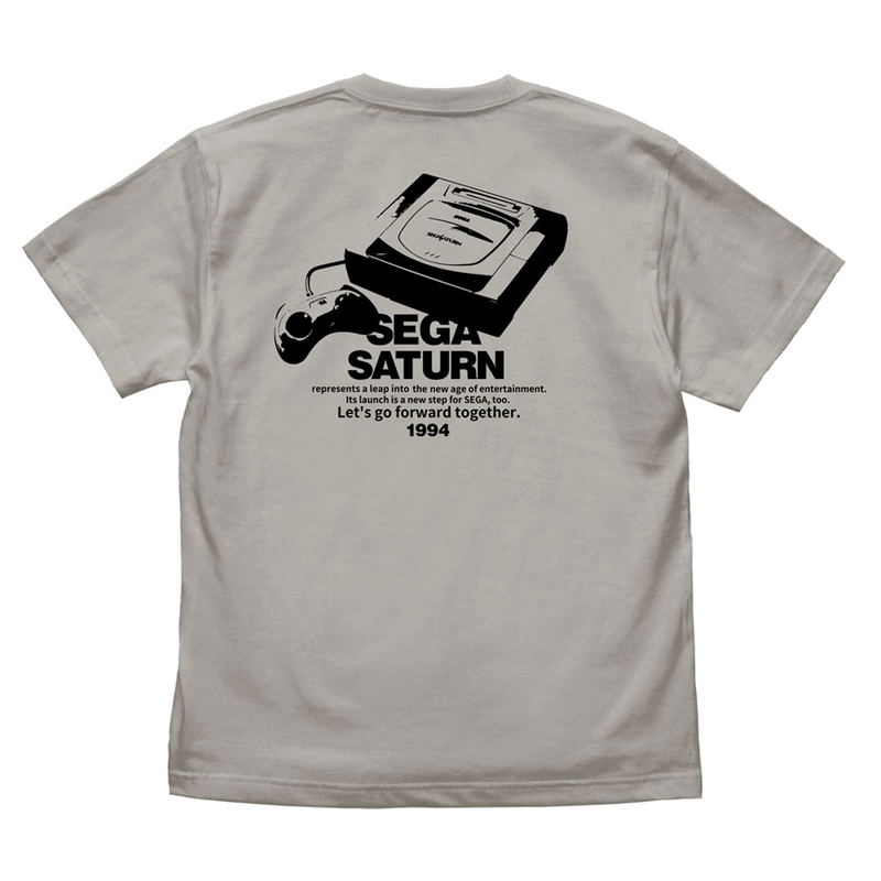 Sega Saturn Hard T-shirt Light Gray (M Size) image 2