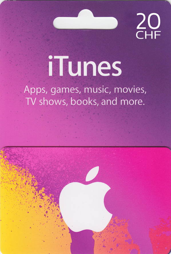 iTunes 20 CHF Gift Card Switzerland Account digital