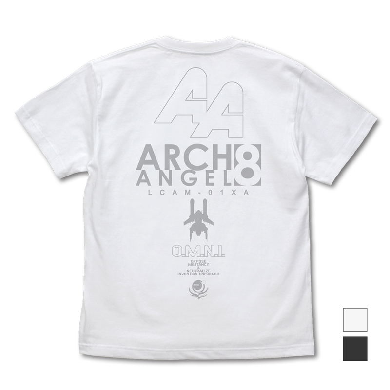 Mobile Suit Gundam Seed - United Earth Defense Force 8th Mobile Fleet Arch Angel T-shirt White (XL Size) image 1