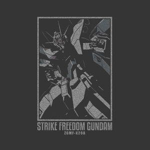 Mobile Suit Gundam Seed Destiny - Strike Freedom Gundam T-shirt Sumi (S Size)_