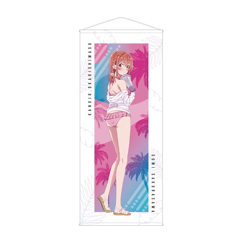 Rent-A-Girlfriend Original Illustration Sakurasawa Sumi Beach Date Ver. Life Size Tapestry image 1