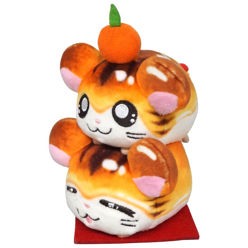 Tottoko Hamutaro Plush Japanese Zodiac Hamtaro: Torahamu Mitarashi Kagamimochi image 2