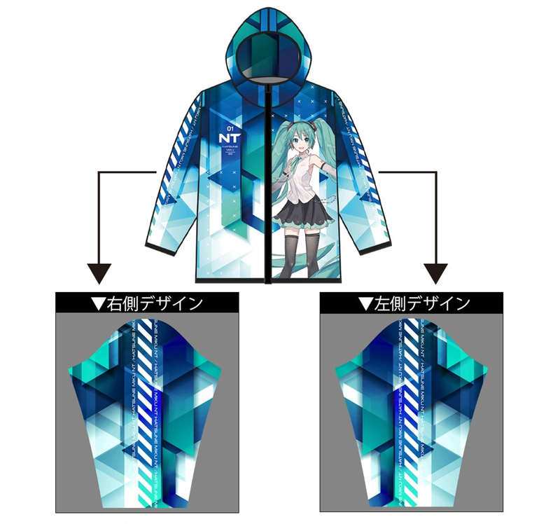 Hatsune Miku NT Full Graphic Dry Hoodie (XL Size) image 4