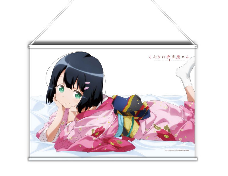 Ms. Vampire Who Lives In My Neighborhood Original Illustration B2 Horizontal Tapestry: Akari Kimono image 1
