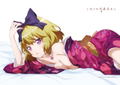 Ms. Vampire Who Lives In My Neighborhood Original Illustration B2 Horizontal Tapestry: Elly Kimono thumbnail 2