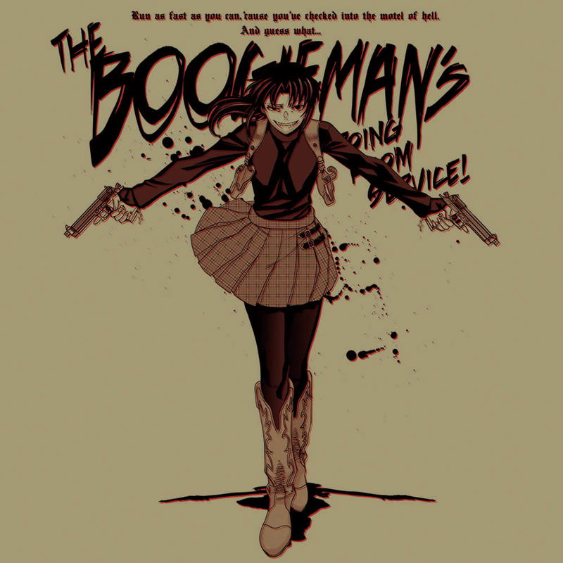 Black Lagoon: The Boogieman's Doing From Service T-shirt Sand Khaki (M Size) image 2