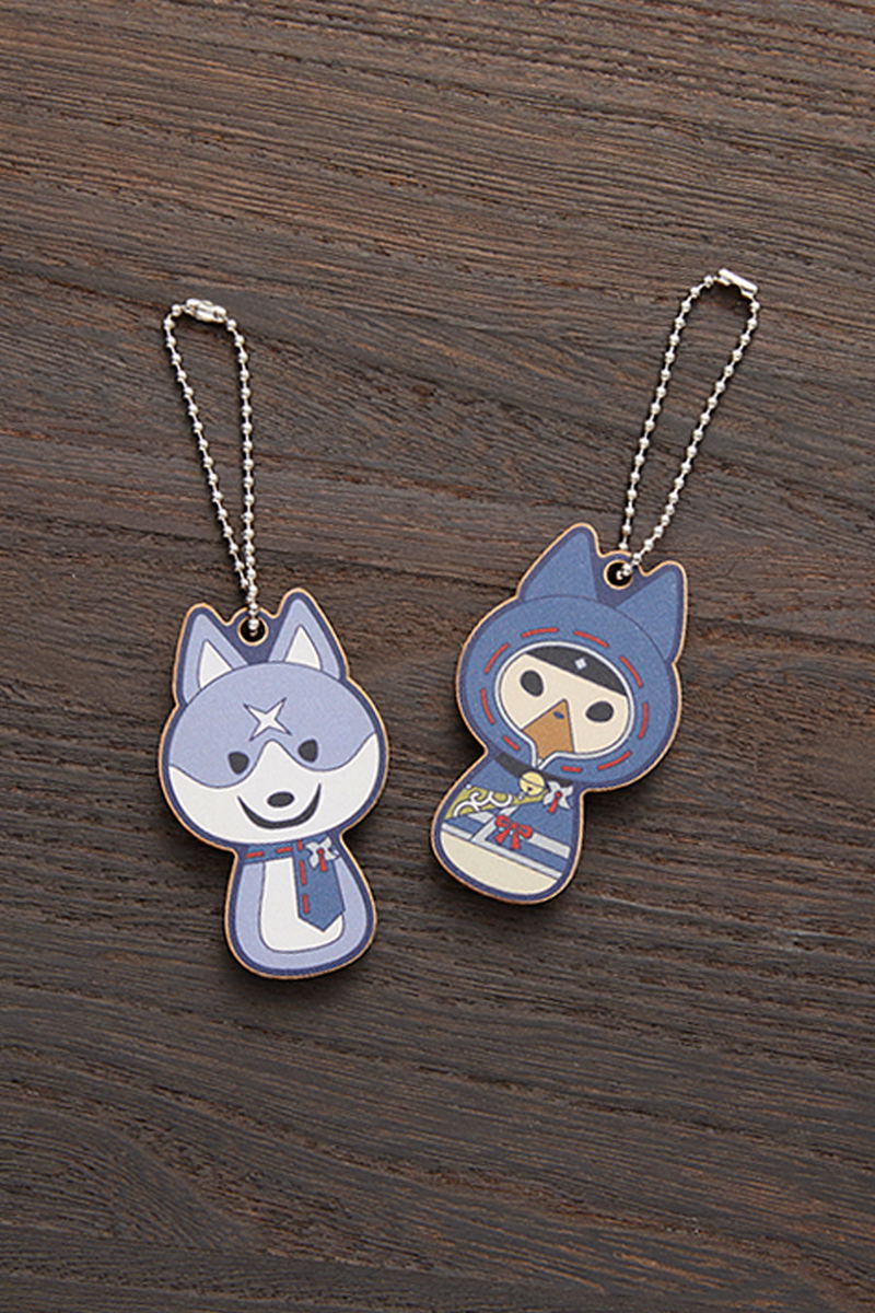 Monster Hunter Rise Kokeshi Type Wood Mascot Set: Palamute And Palico image 1