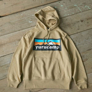 Yuru Camp - Mount Fuji Logo Hoodie Sand Khaki (L Size)_