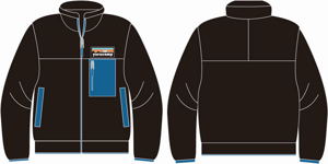 Yuru Camp - Mount Fuji Logo Boa Fleece Jacket Black (M Size)_