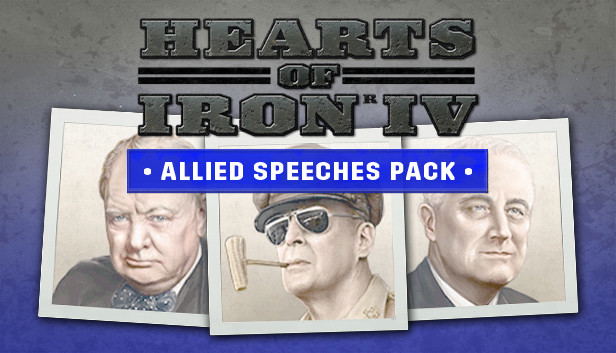 Hearts of Iron IV: Allied Speeches Pack (DLC) <span class="ext" style="background-color: #B0000F; color: #FFFFFF;">DLC</span> <span class="ext" style="background-color: #2a475e; color: #FFFFFF;">STEAM</span> <span class="ext ext_digital">digital</span> image 1