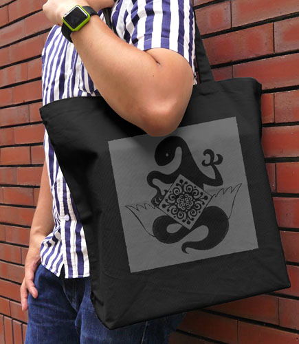 Puella Magi Madoka Magica The Movie: Rebellion - Devil Homura Large Tote Bag Black image 2