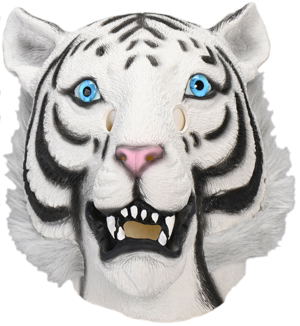 Animal Mask White Tiger Blue Eyes_