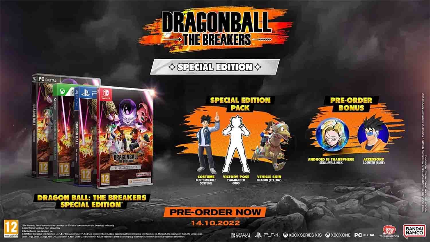 Dragon Ball: The Breakers Special Edition - Nintendo Switch 2022 + Code Card