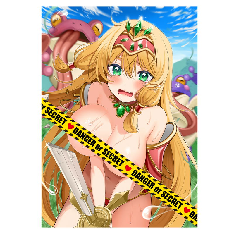 Piyopoyo Original Illustration Isekai Oppai Bikini Armor B2 Wall Scroll image 2